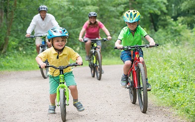 Children cycling