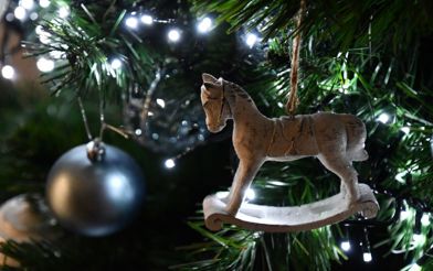 Christmas rocking horse